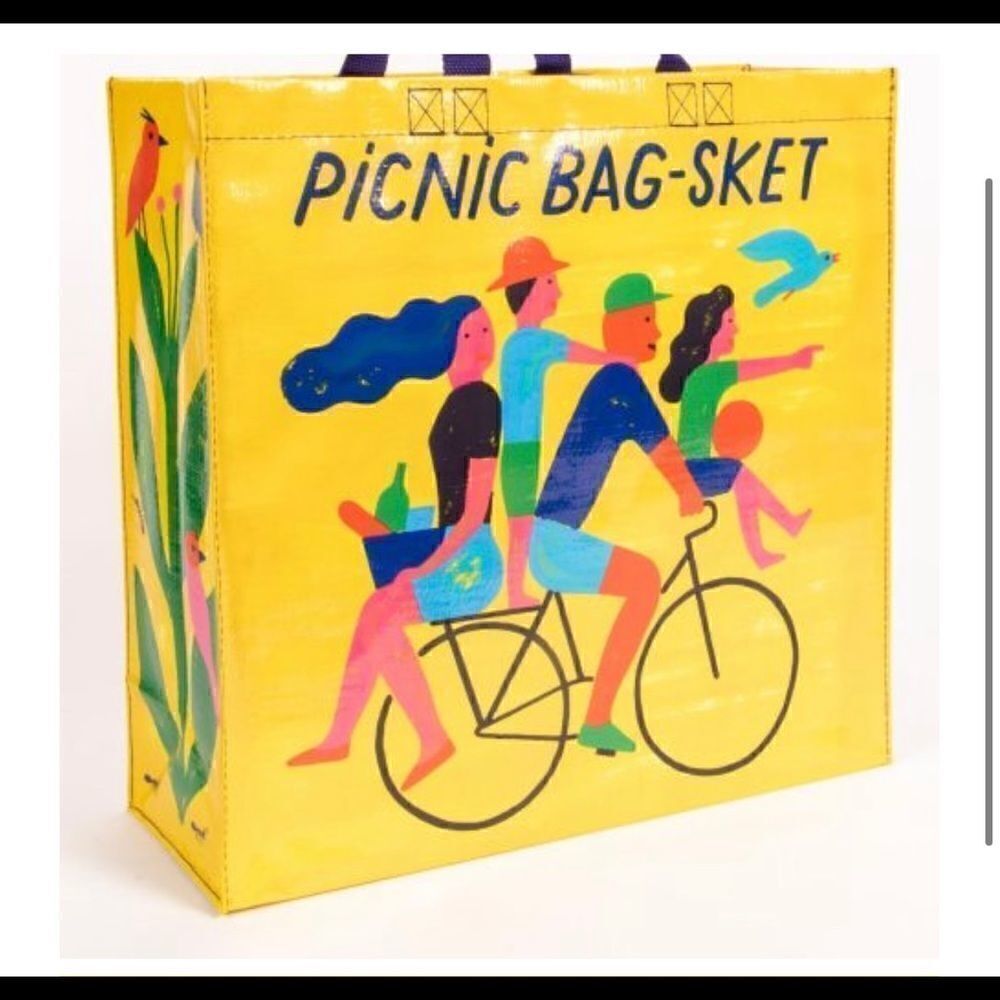 Blue Q Shopper tote  - Picnic Bag-sket Basket Bicycle Cycling